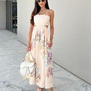 Zimmermann Halliday Scallop Midi Dress